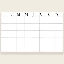 Charger l'image dans la galerie, Planificateur mensuel