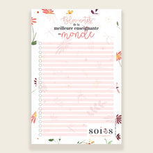 Charger l'image dans la galerie, Bloc-notes I Meilleure enseignante au monde