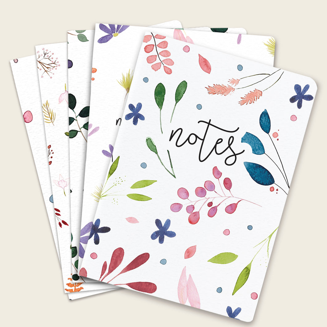 Ensemble de 5 petits carnets de notes