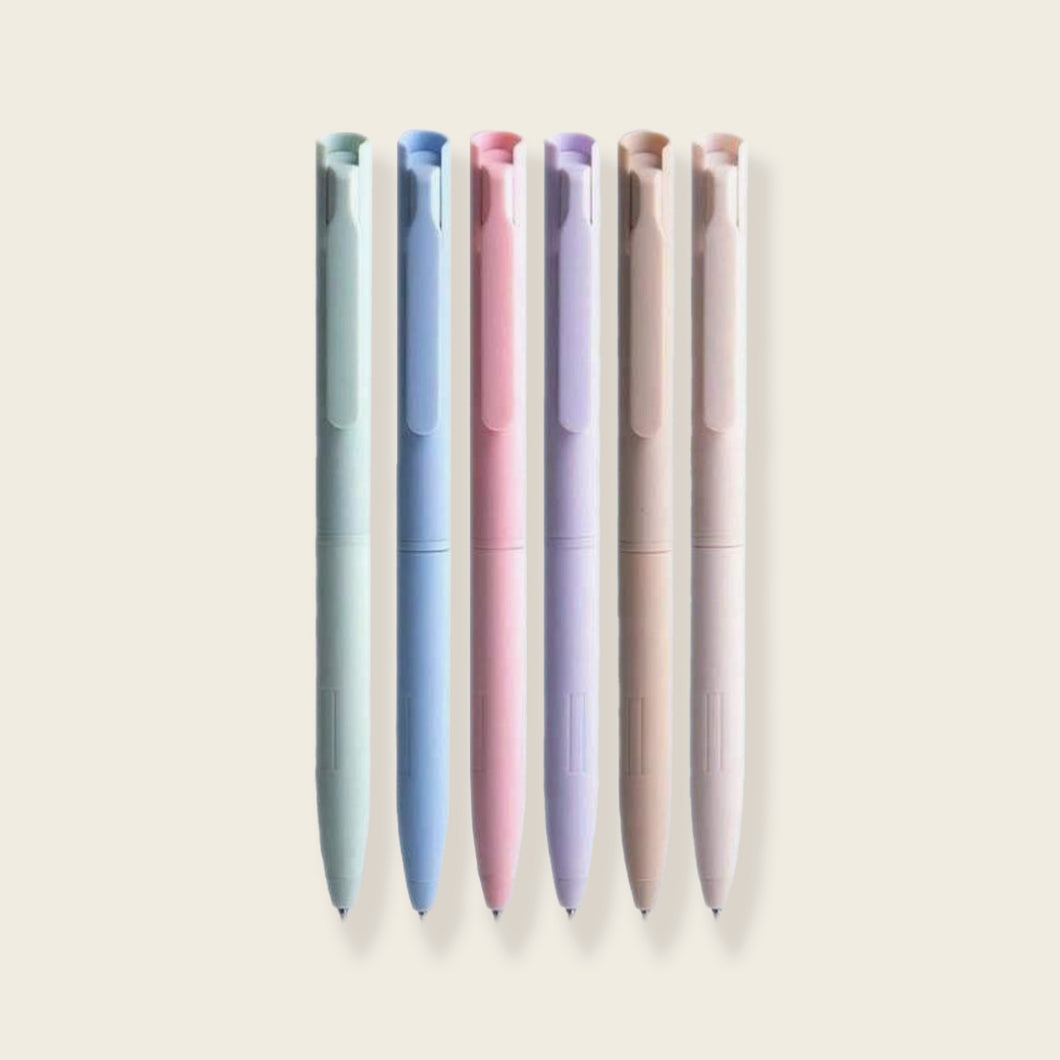 Ensemble stylo gel à pointe fine 0.5 mm à encre colorée (bouton-poussoir)