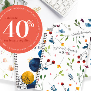 Journal douceur 3.0 | 4 couvertures disponibles I 40% de rabais !!!