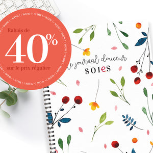 Journal douceur 3.0 | 4 couvertures disponibles I 40% de rabais !!!